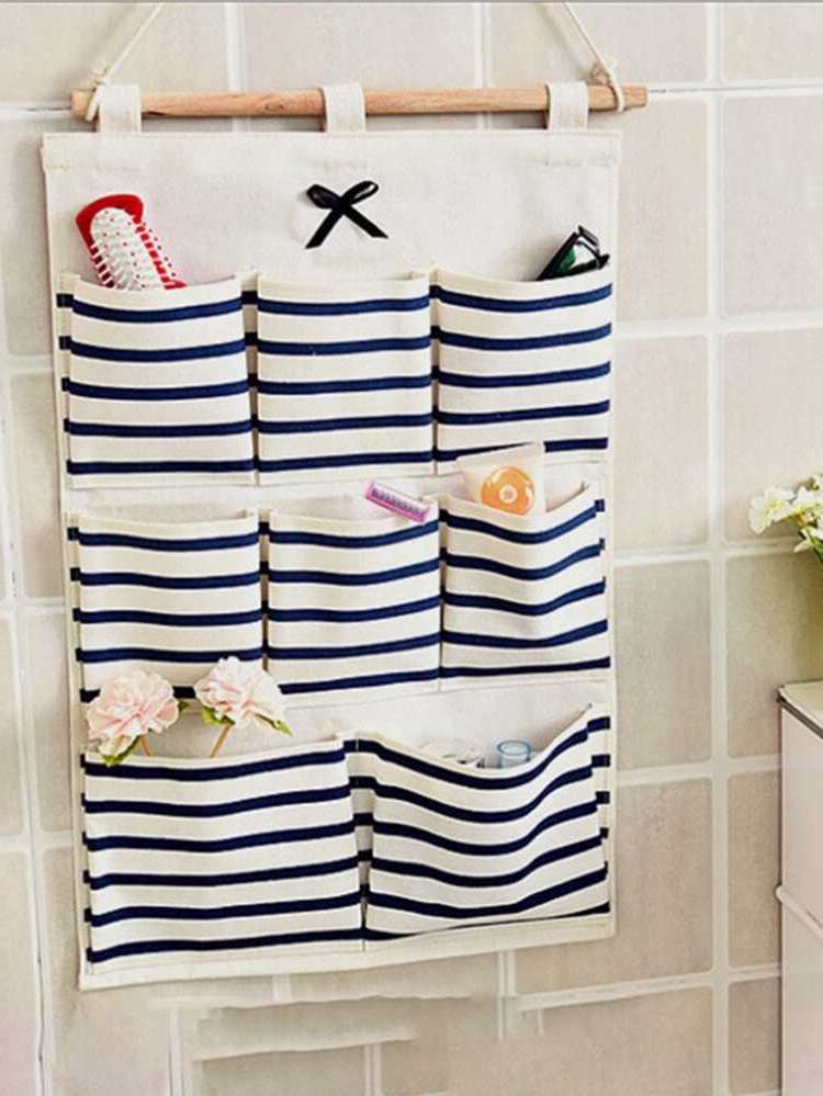   Blue and White Wall Hanging Storage Bags 812