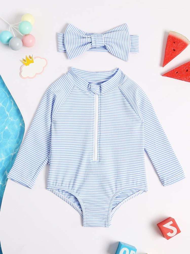 Blue Bow Baby Swimwear 9572