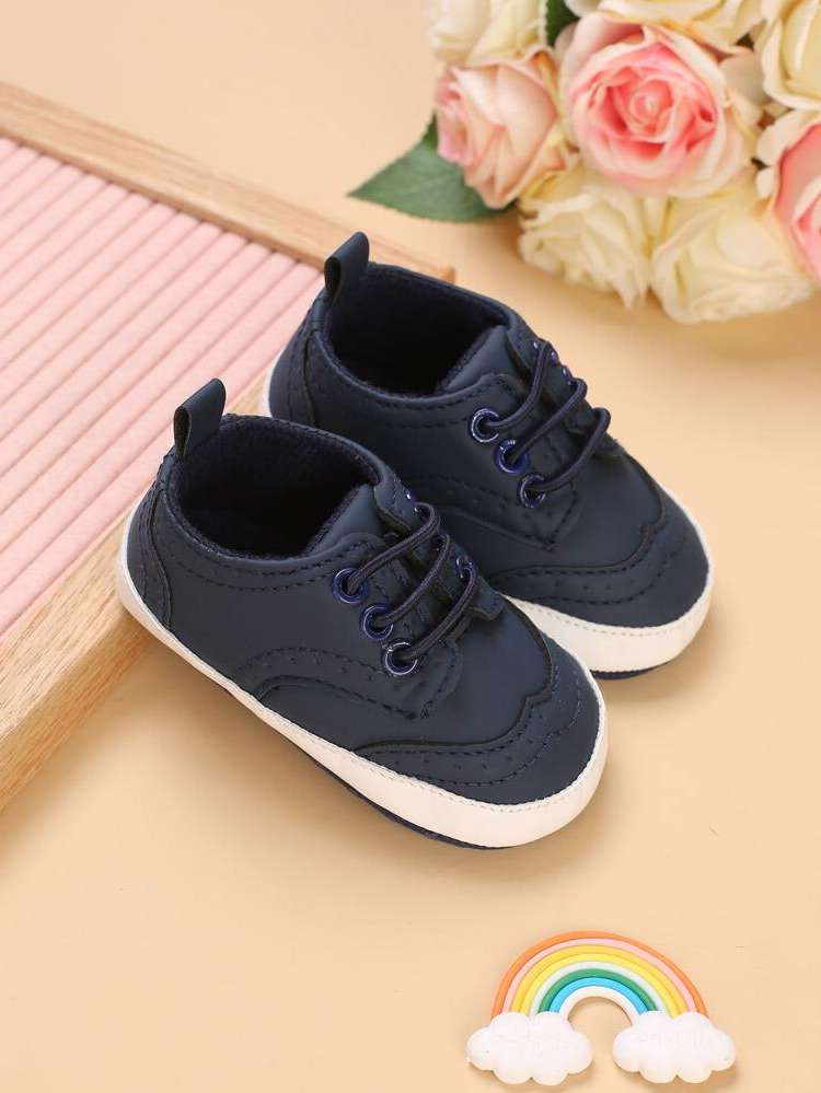  Blue Plain Baby Shoes(0-2) 1284