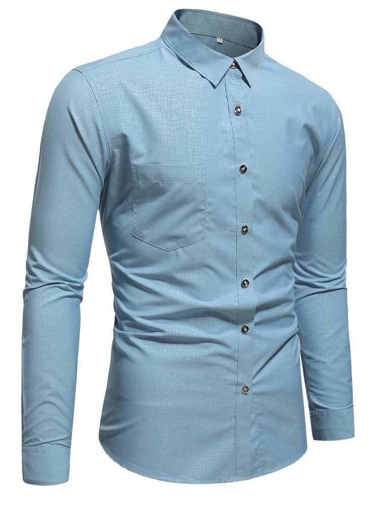 Collar Regular Fit Blue Regular Men Tops 7959