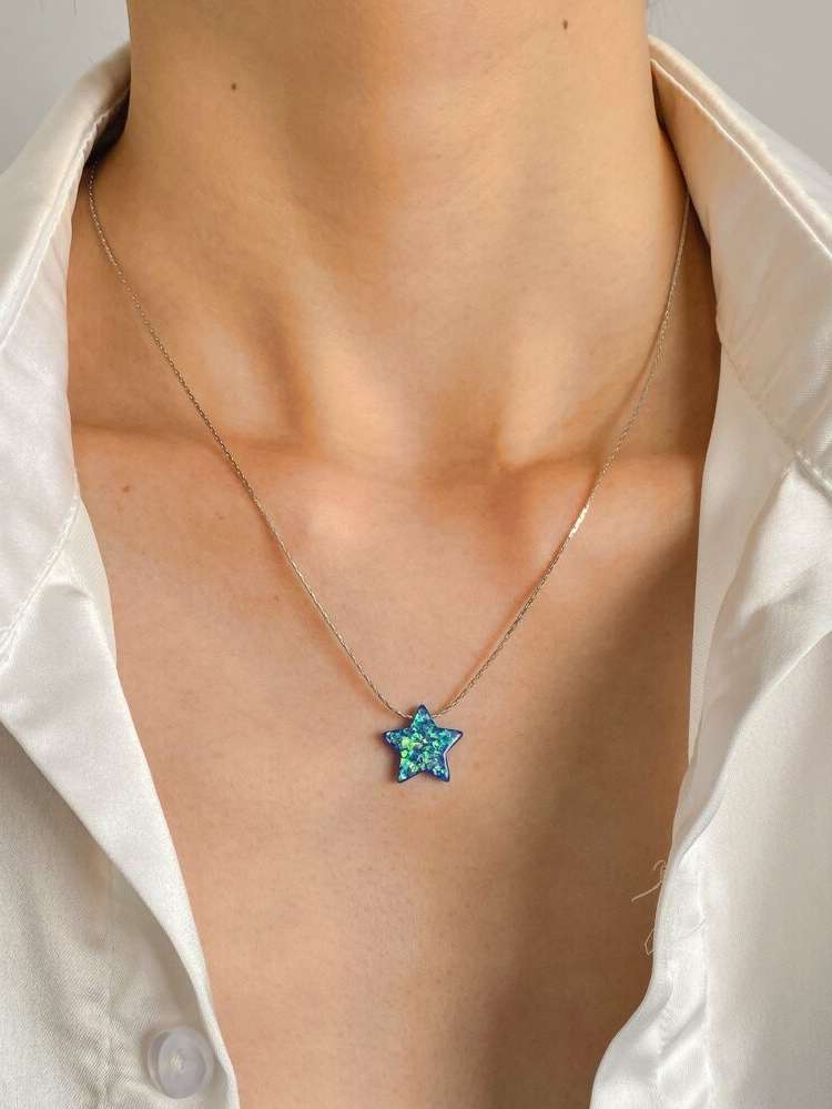  Blue Fashionable Necklaces 8088