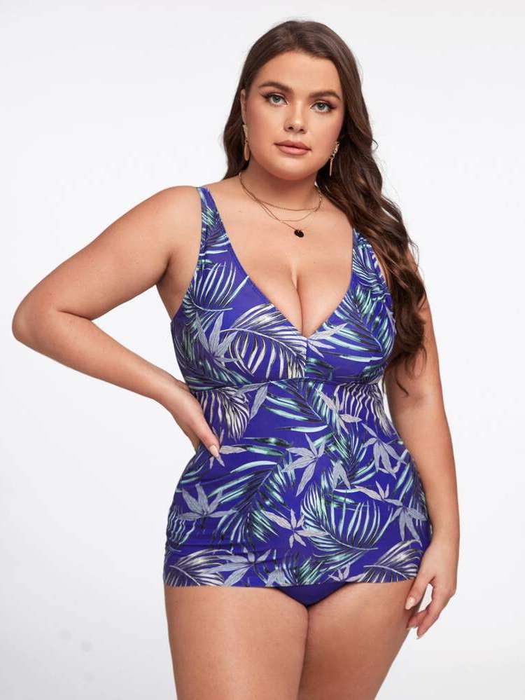  Boho Blue Plus Size Tankinis 6163