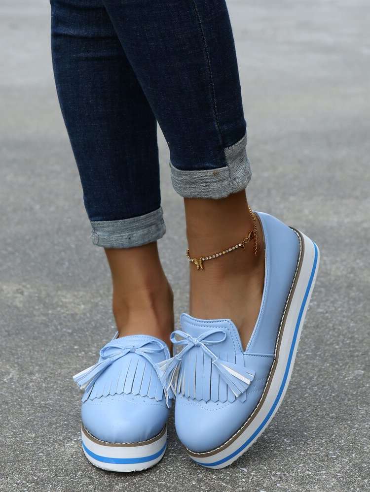   Blue Women Wedges  Flatform 322