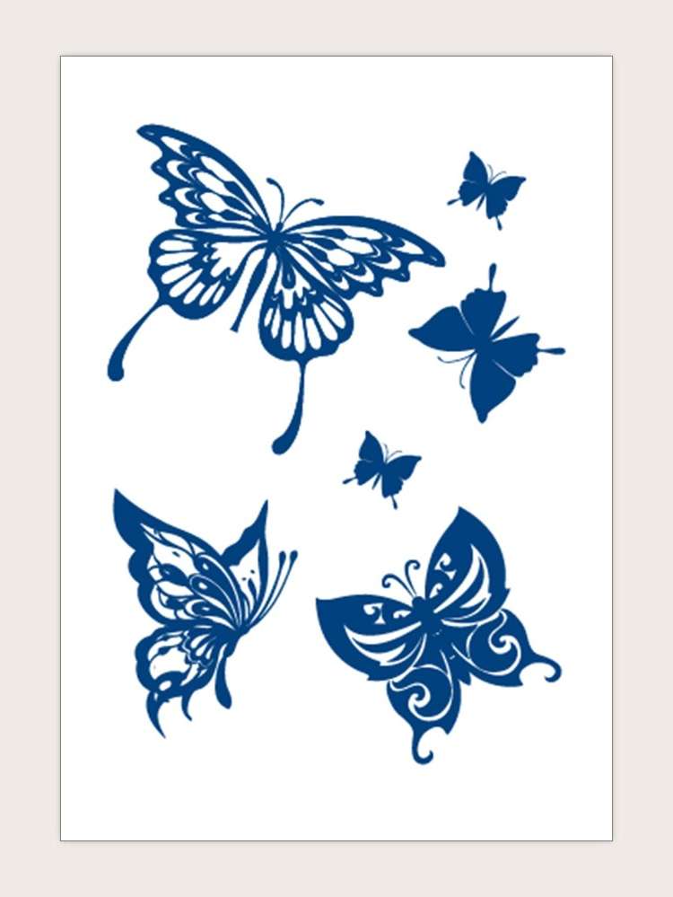  Blue Animal Temporary Tattoos 239