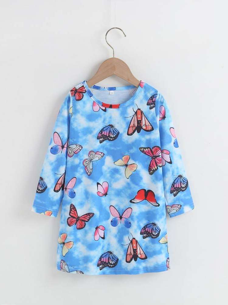  Long Sleeve Regular Fit Butterfly Kids Clothing 3264