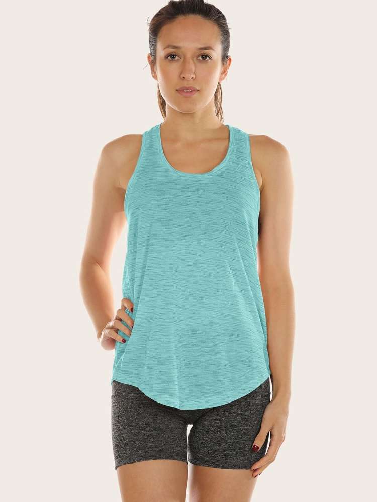 Regular Plain Blue Women Activewear 876