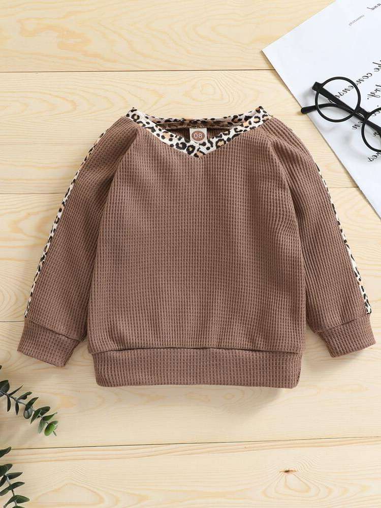  Leopard Brown Baby Tops 9302