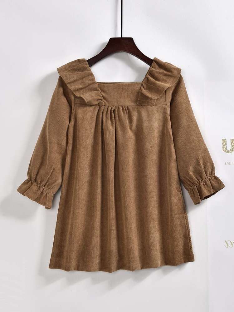 Brown Regular Fit Long Sleeve Casual Kids Clothing 9151