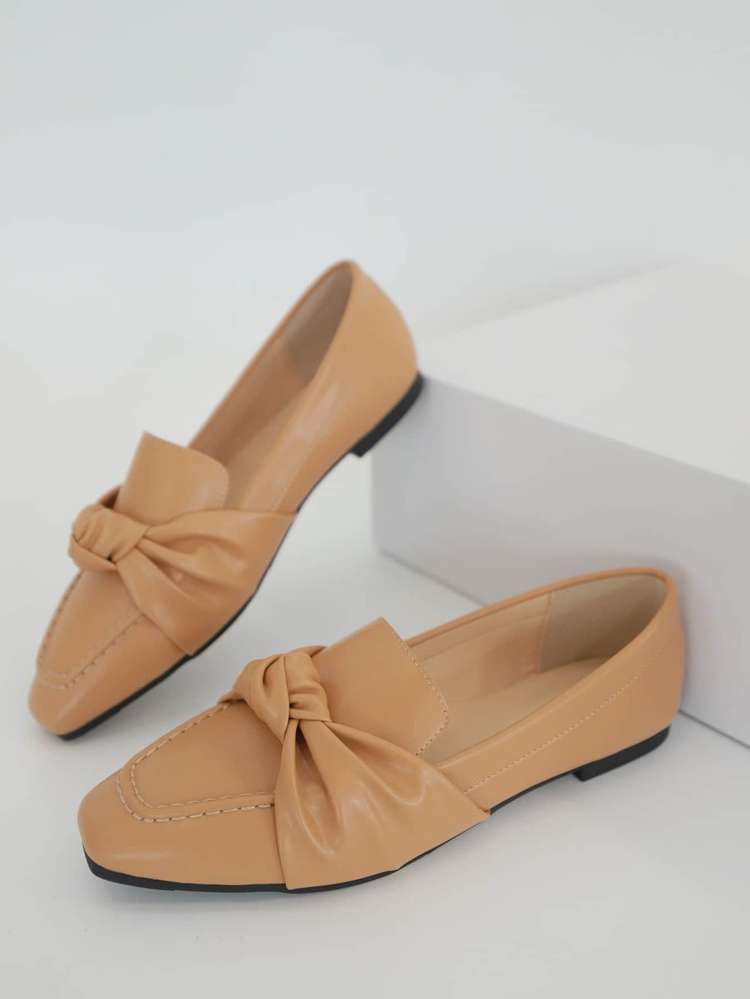 Plain  Knot Women Flats 7865