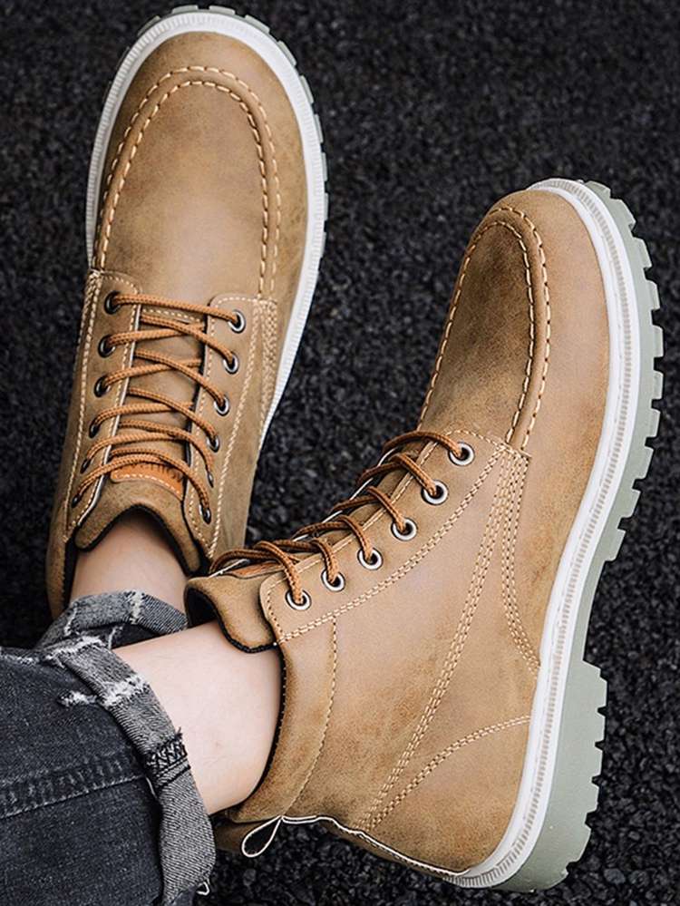  Brown Lace Up Men Shoes 3787