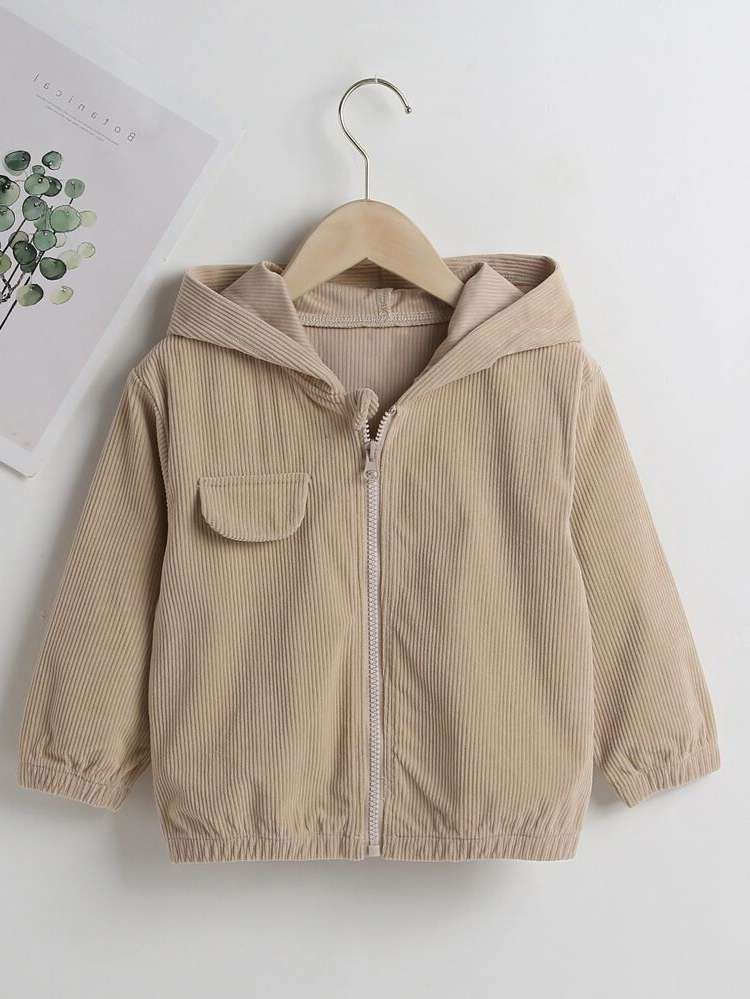 Zipper Regular Casual Brown Toddler Boy Jackets 3539