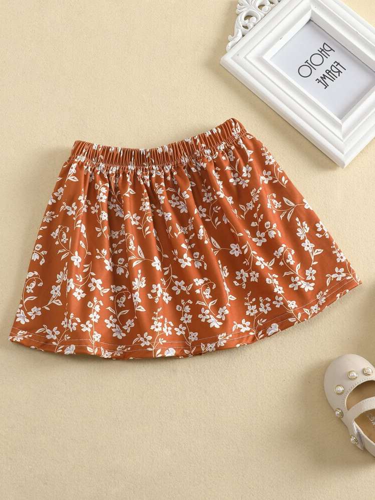  Ditsy Floral  Toddler Girl Skirts 9593