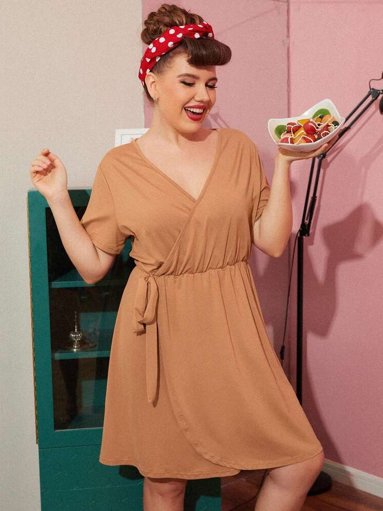  V neck Plus Size Nightgowns  Sleepshirts 749