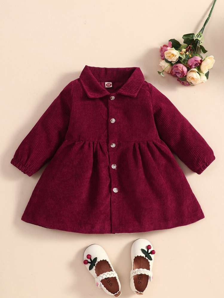 Plain Button Front Collar Short Baby  Mom 715