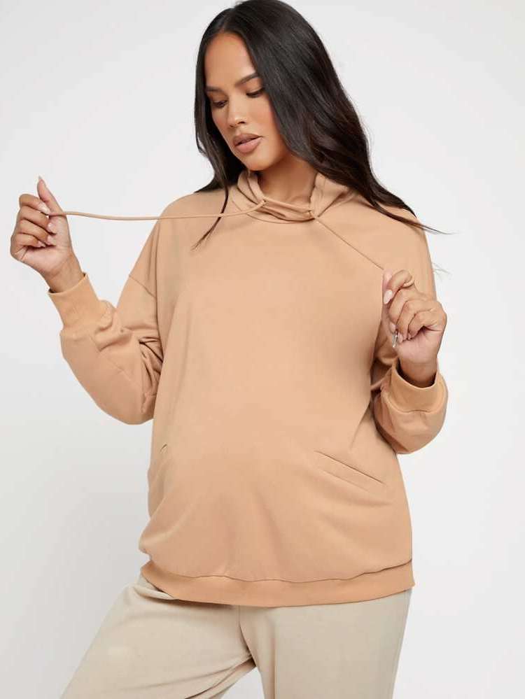 Plain Regular Fit Casual Maternity Sweatshirts 8099