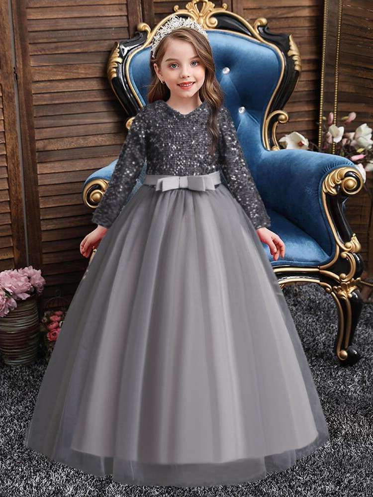 Plain Long Burgundy Glamorous Kids Clothing 13