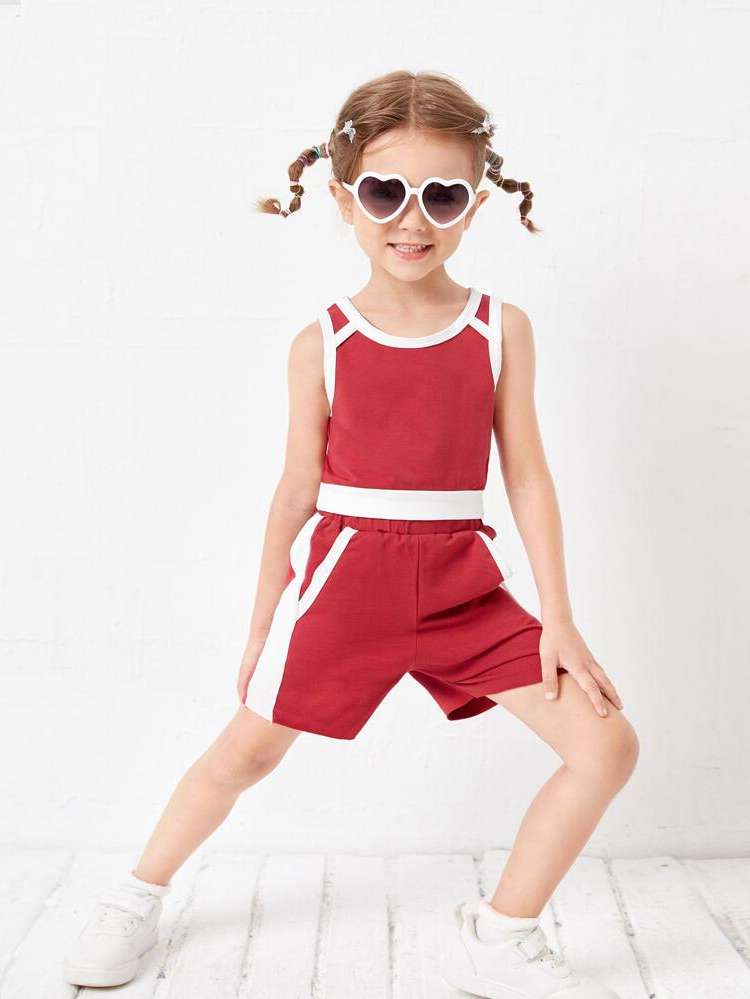  Burgundy Casual Kids Clothing 493