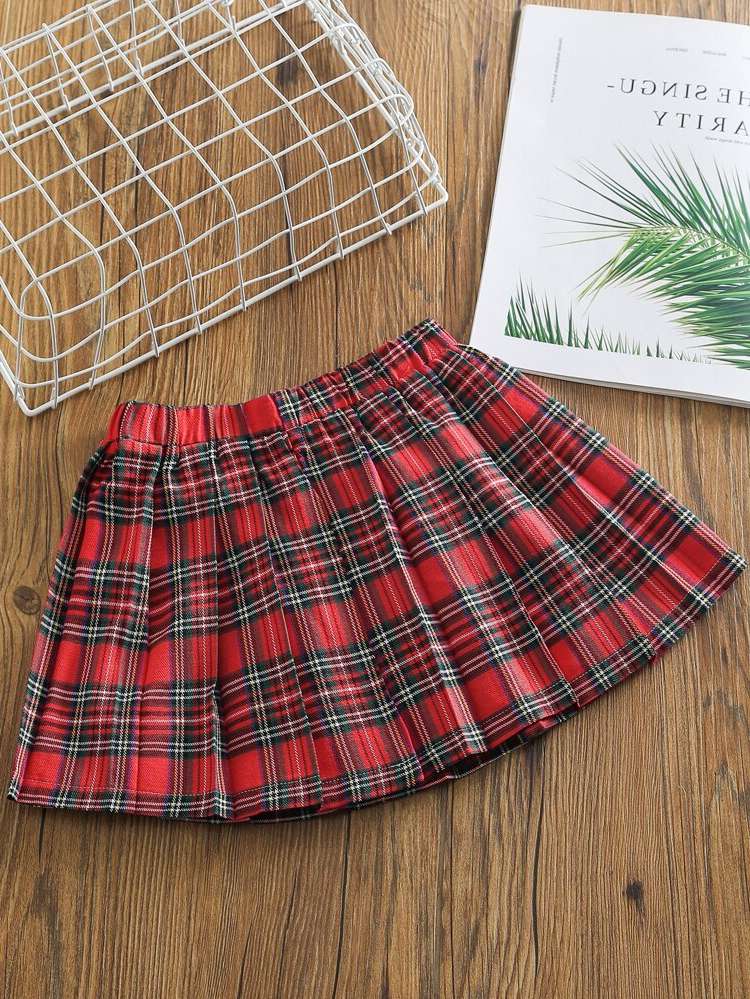 Short  Tartan Kids Clothing 9177