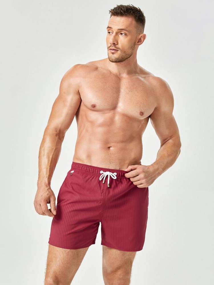  Drawstring Vacation Men Swimwear 6117