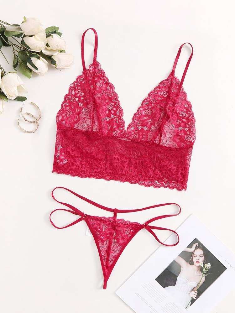  Burgundy Women Plus Intimates 146