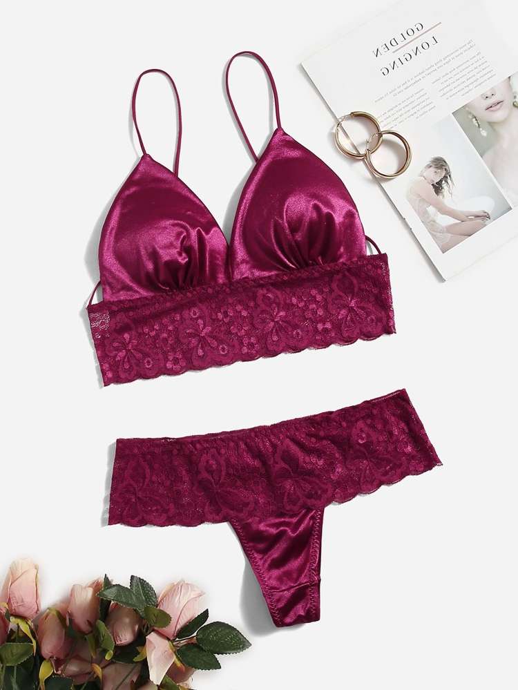   Burgundy Women Intimates 7387