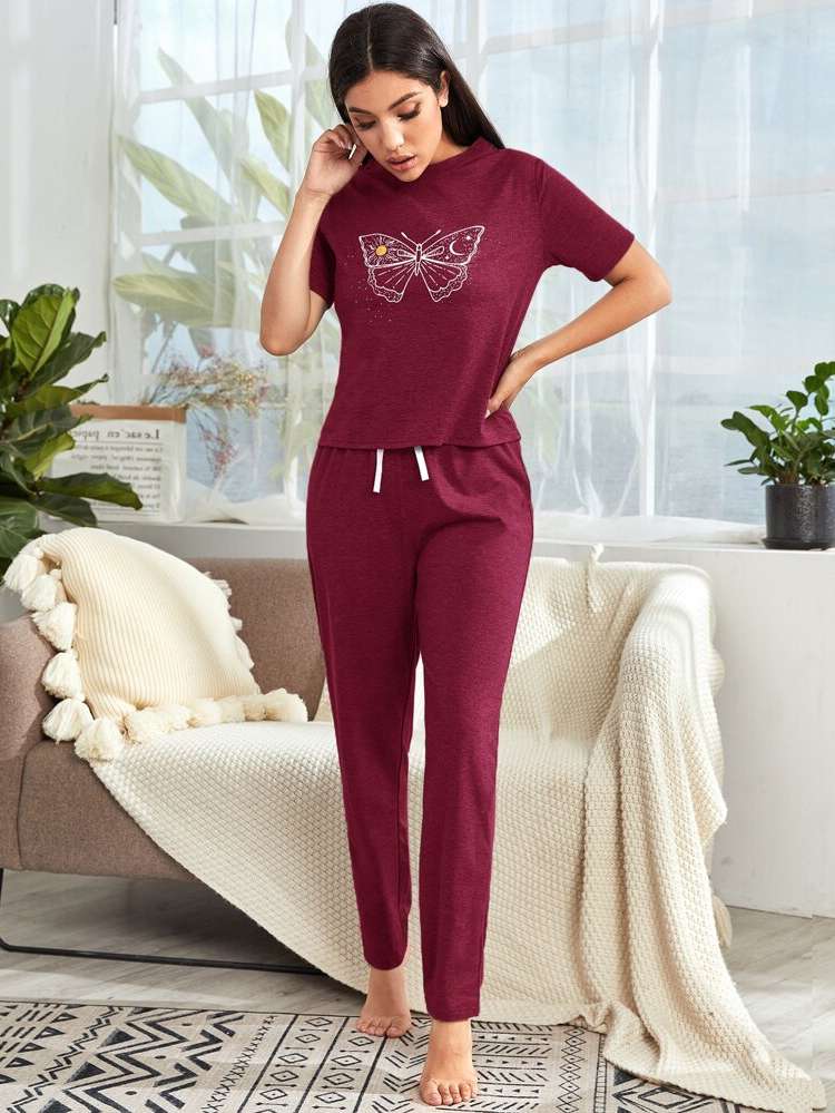  Animal Round Neck Women Sleep  Lounge 494