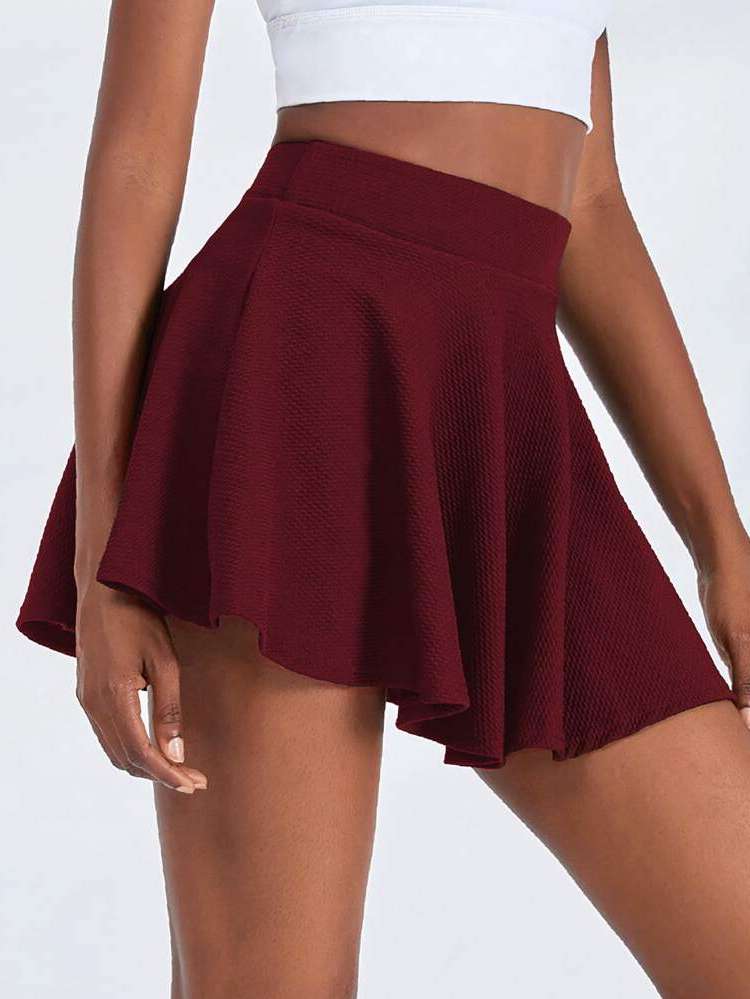 Burgundy  Women Sports Skirts  Skorts 450