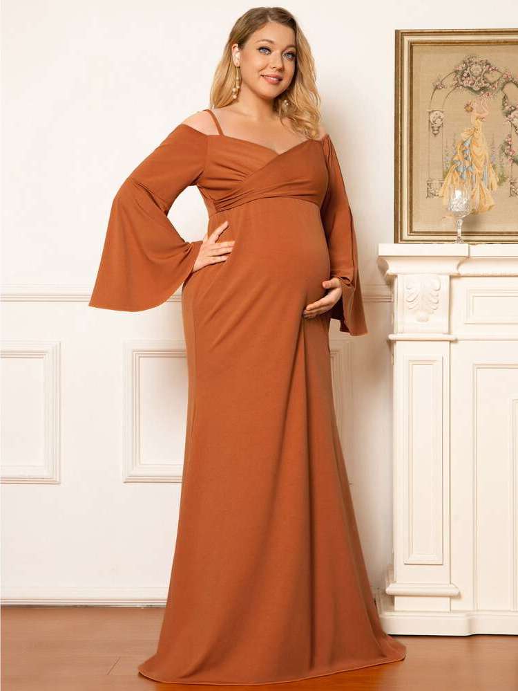  Long Sleeve Burnt Orange Glamorous Baby  Mom 8311