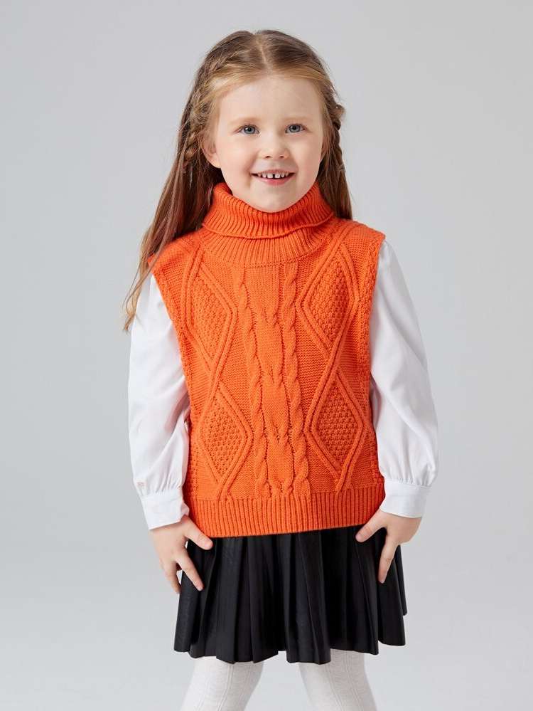 Burnt Orange High Neck Kids Clothing 5307