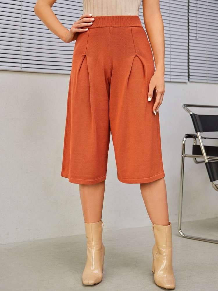 Burnt Orange Elegant Loose Women Clothing 6478