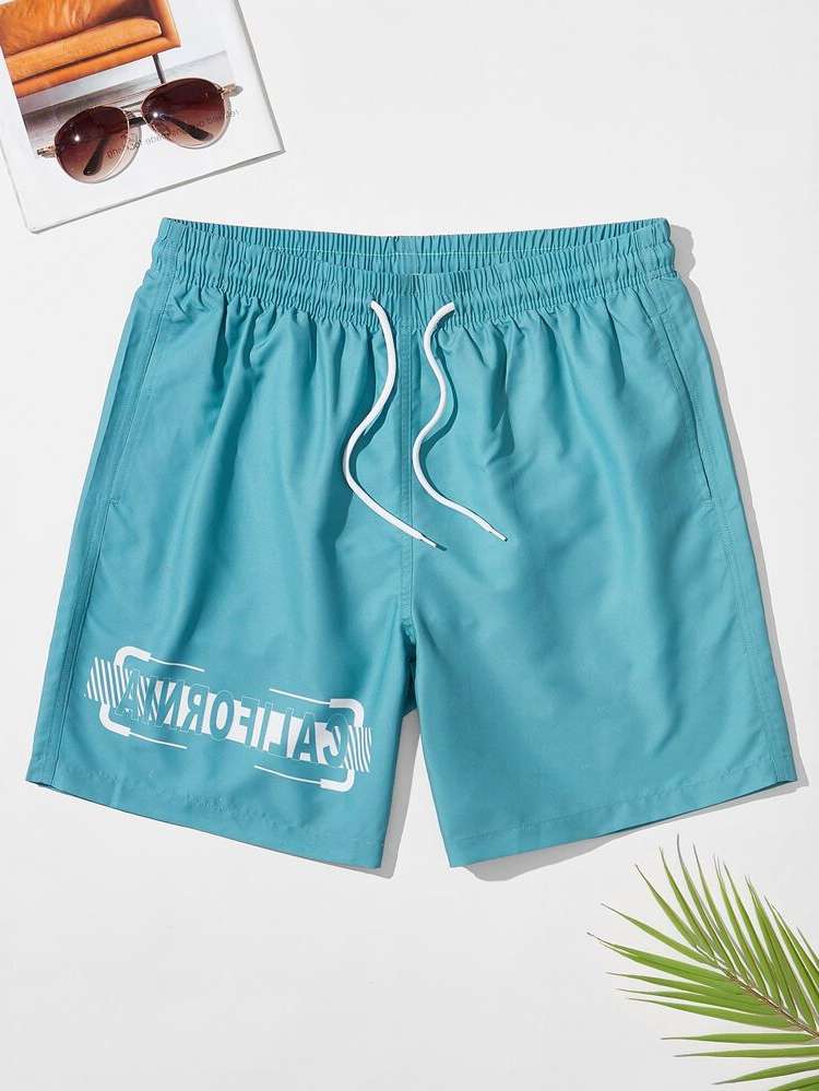 Cadet Blue Vacation  Men Beach Shorts 4743