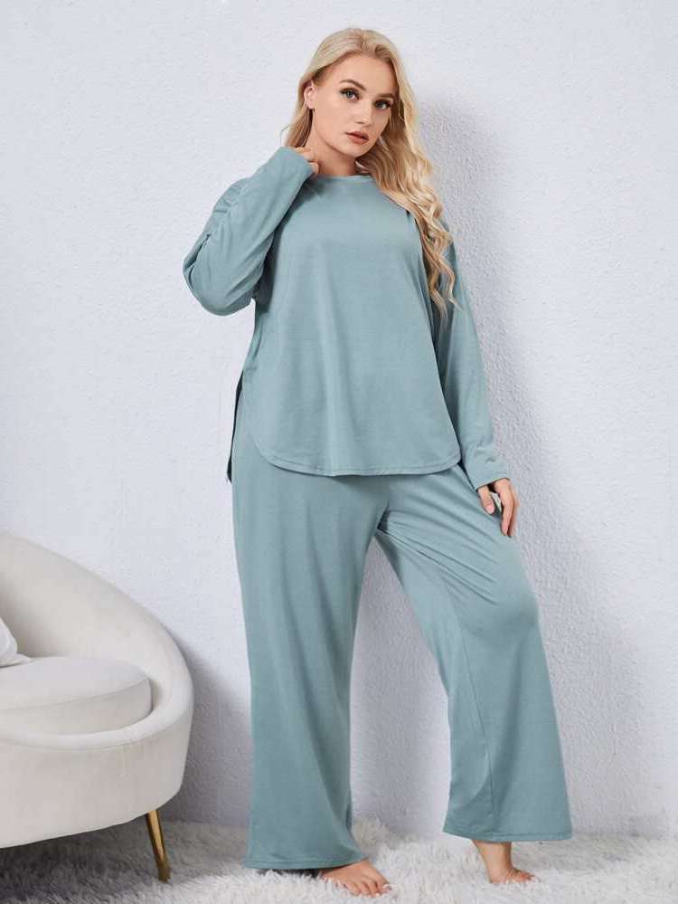 Casual Round Neck Women Plus Sleep  Lounge 3321