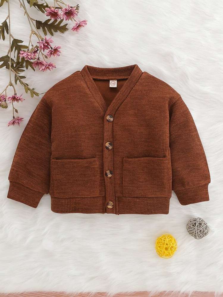 Casual Regular Fit Camel Plain Baby Coats 9873