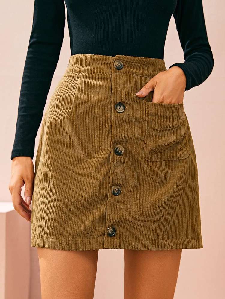 Plain  Casual Women Skirts 900