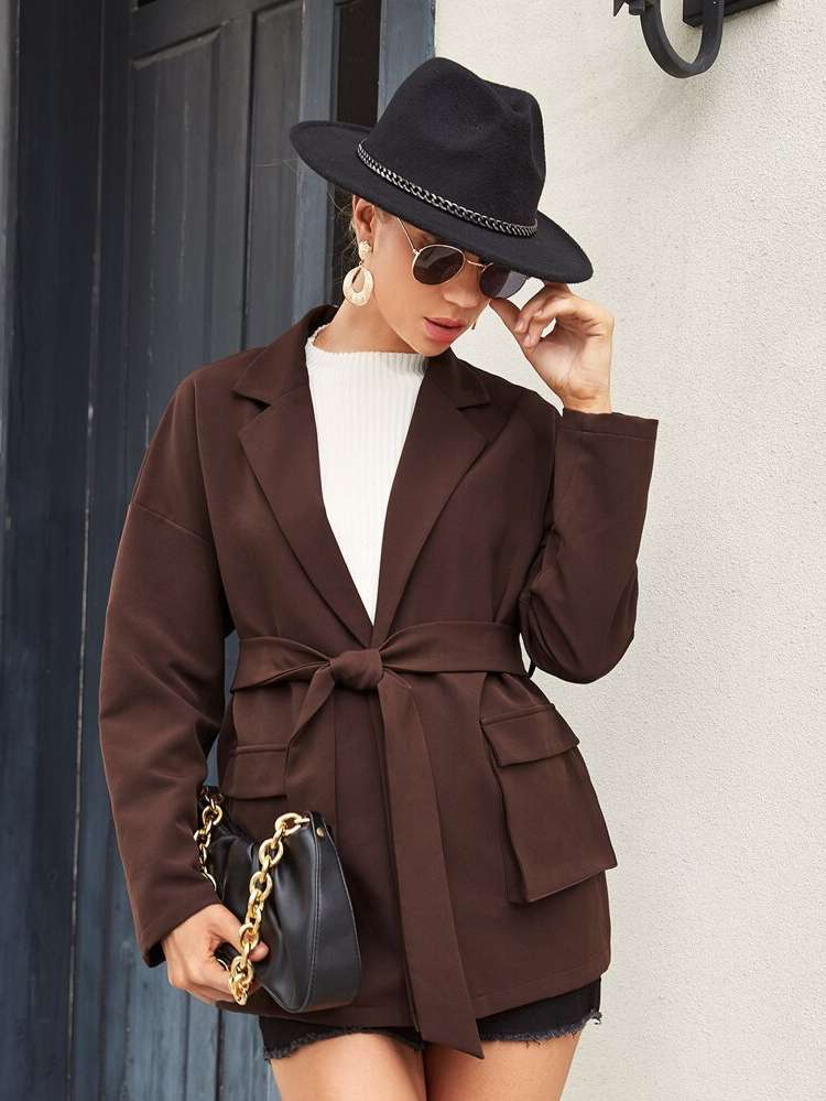  Elegant Belted Regular Fit Maternity Coats  Jackets 8369