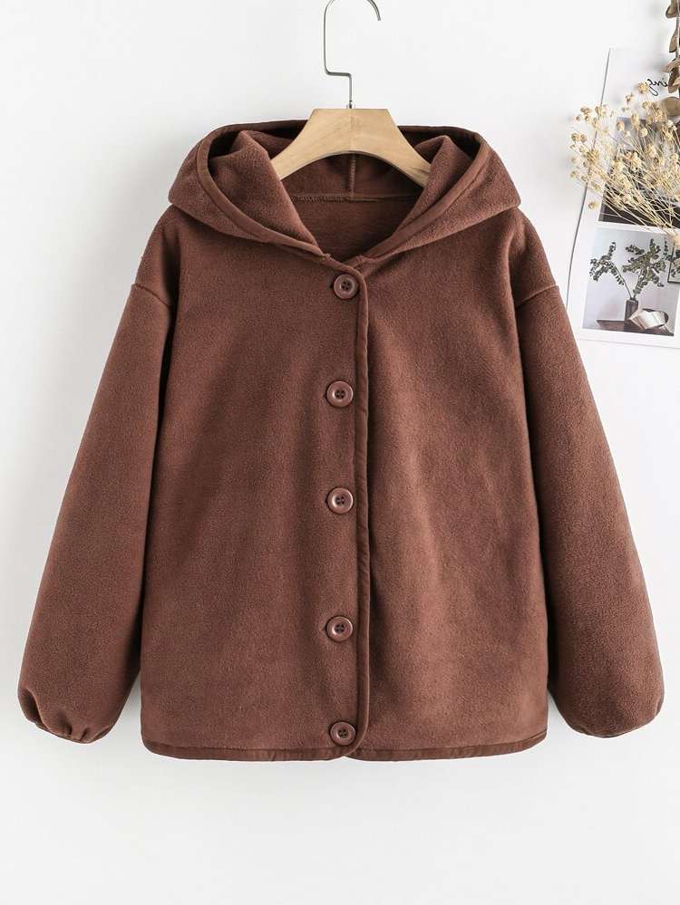  Button Front Chocolate Brown Casual Kids Clothing 4372