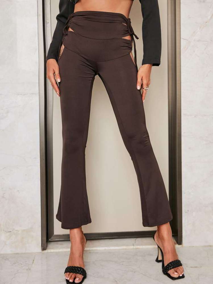  Sexy Chocolate Brown Regular Fit Women Bottoms 3356