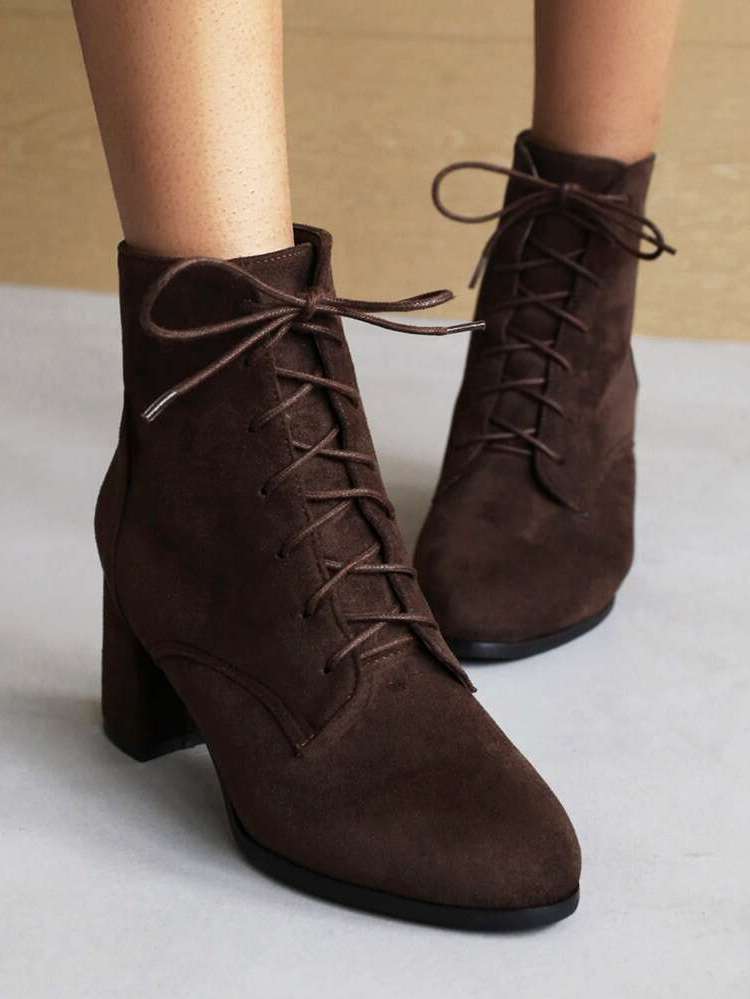  Chocolate Brown Women Fashion Boots 2998