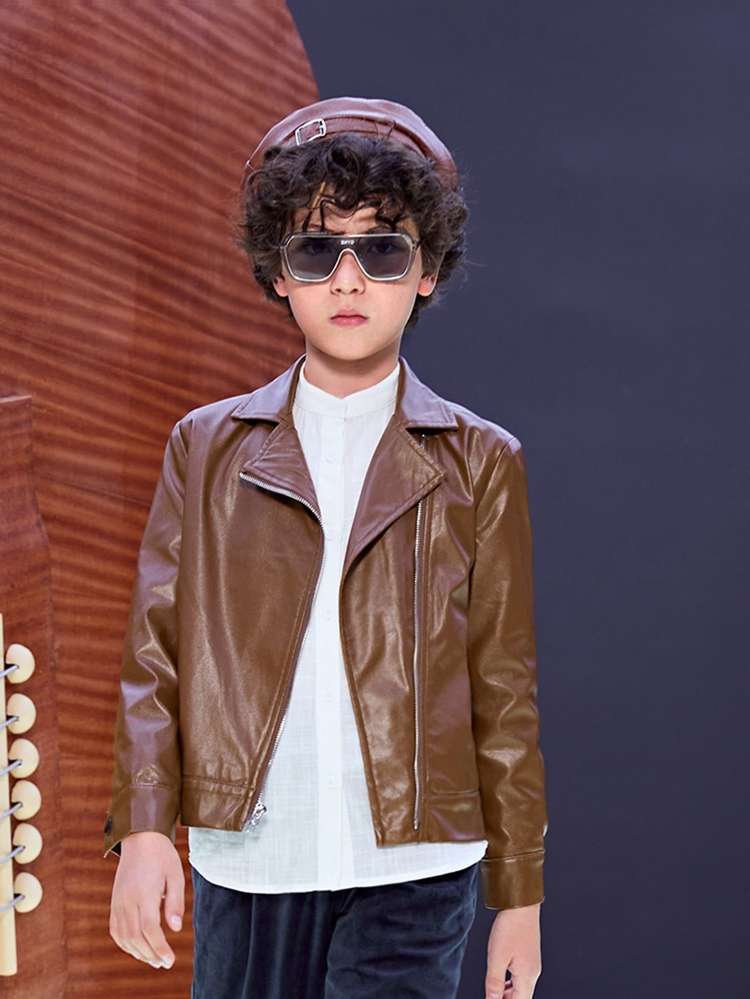  Long Sleeve Plain Casual Boys Jackets 2210