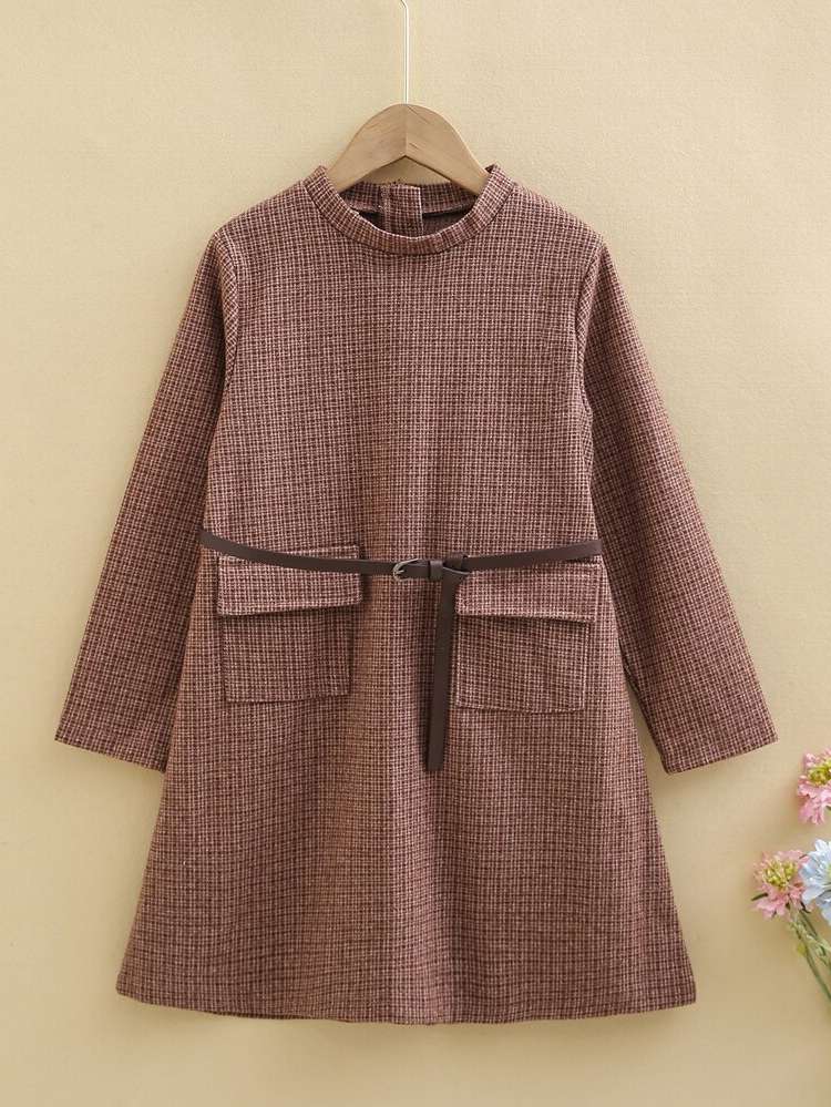 Midi Long Sleeve Loose Casual Girls Dresses 7745