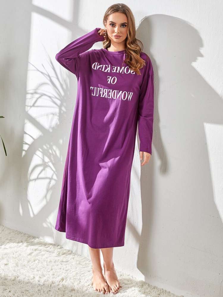  Casual Long Sleeve Women Sleep  Lounge 8795