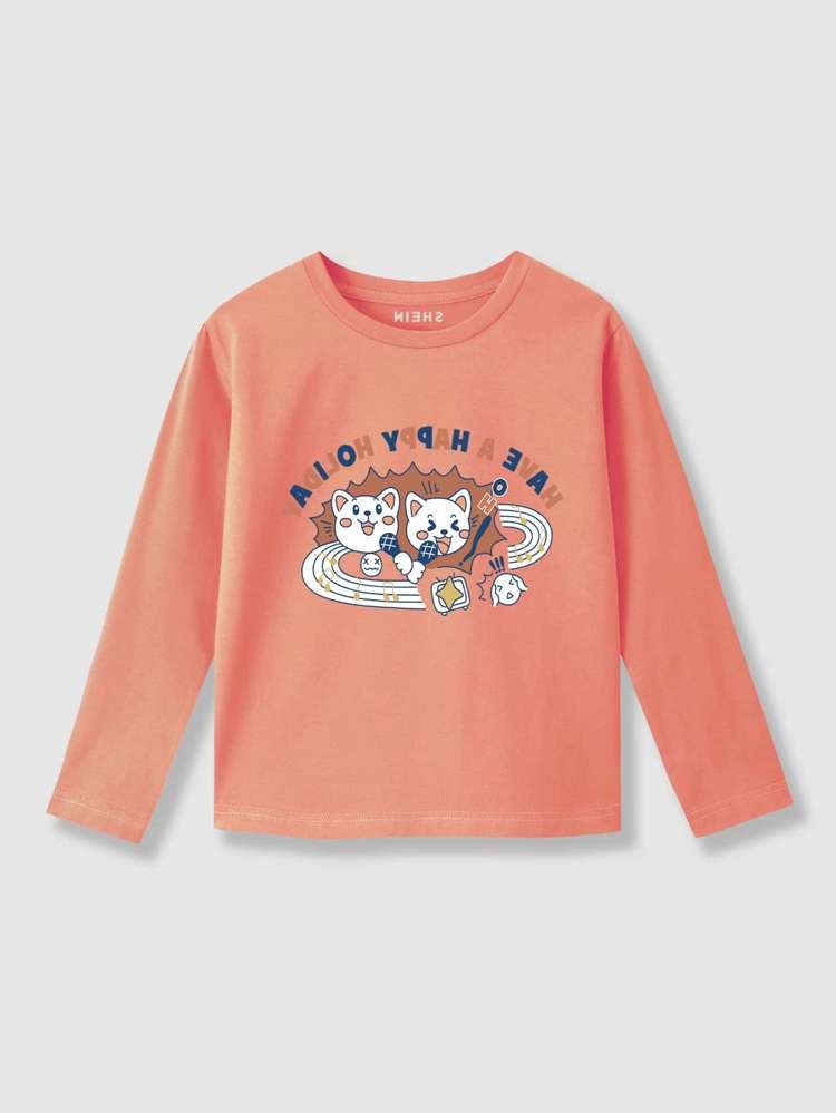  Regular Fit Round Neck Long Sleeve Kids Clothing 82