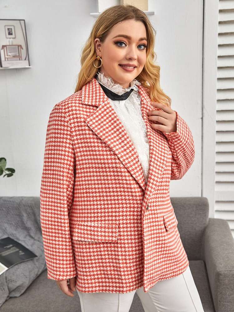  Long Sleeve Lapel Short Plus Size Overcoats 873