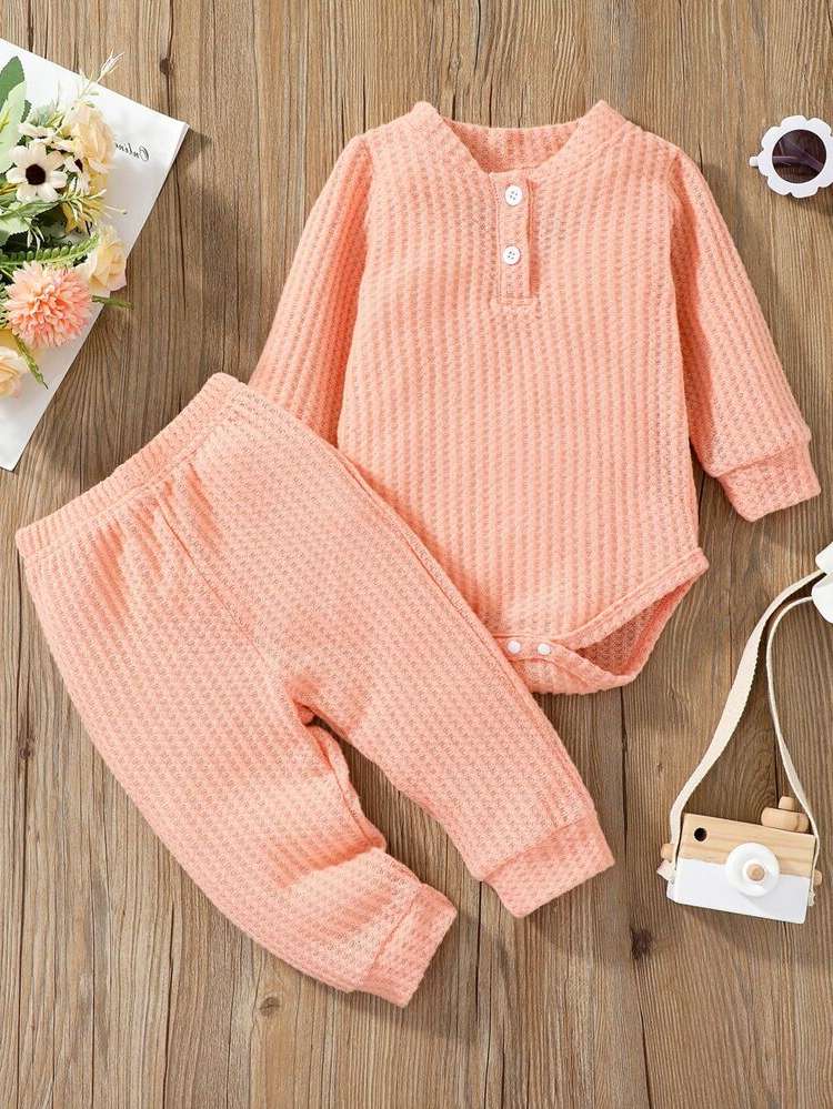  Casual Plain Regular Fit Baby Sets 344