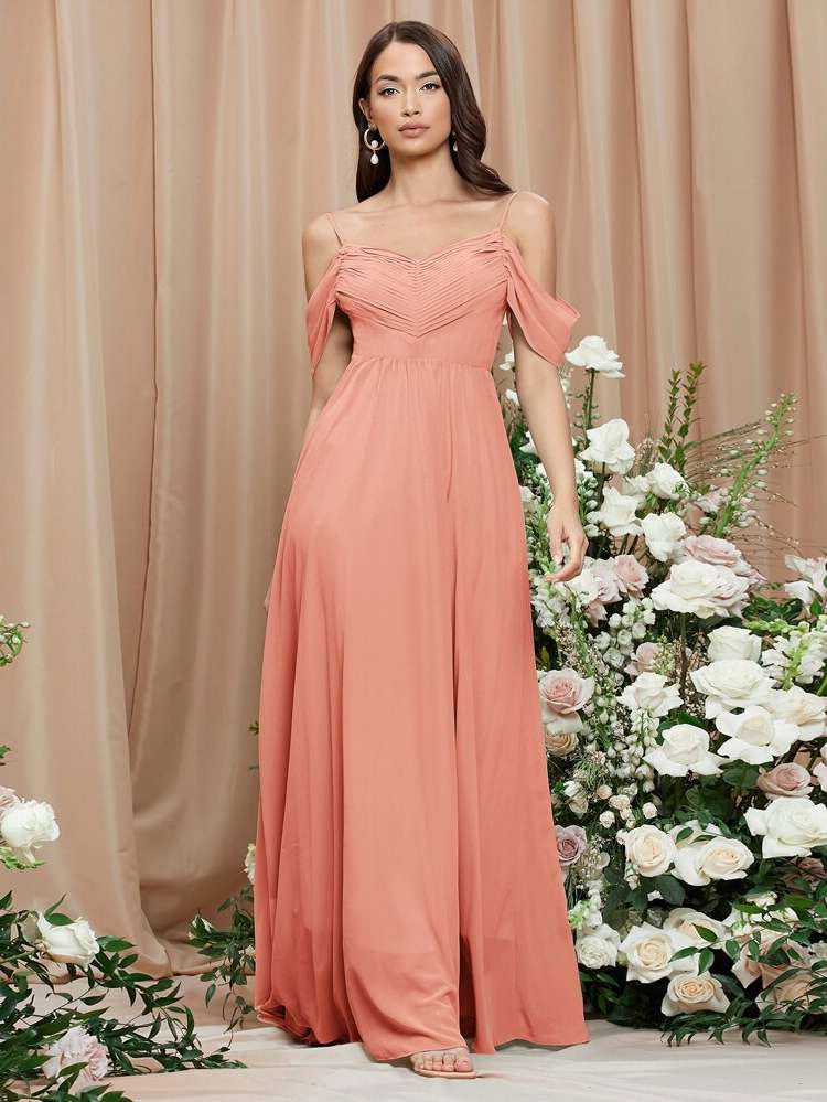 Plain Sleeveless Maxi Backless Wedding  Special 9692