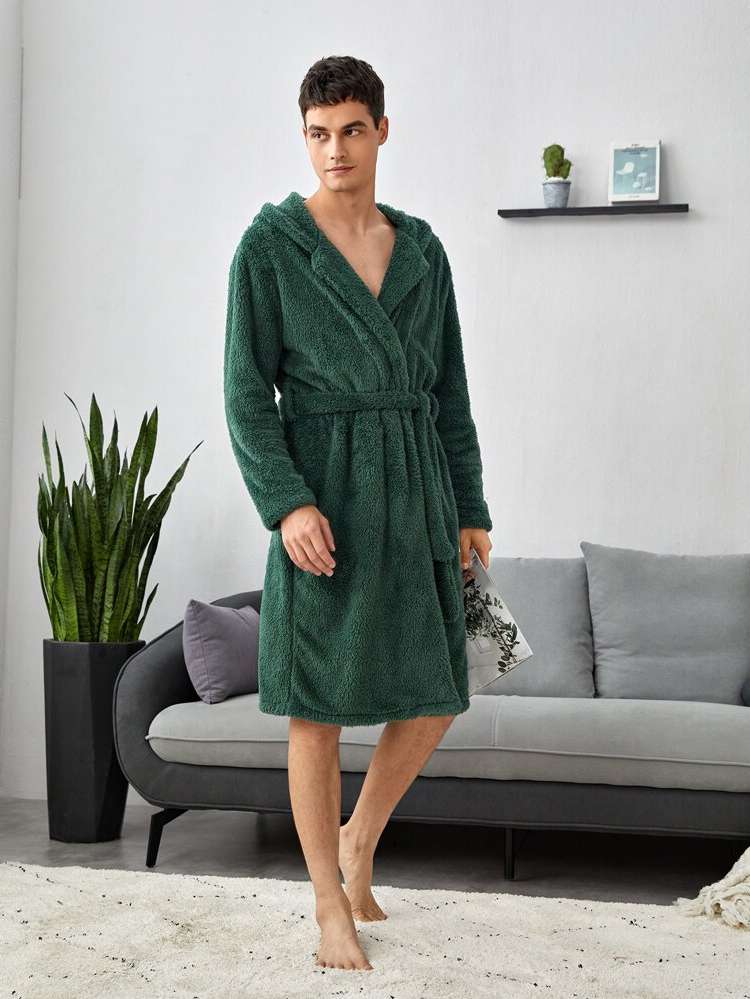  Plain Men Loungewear Robes 6362