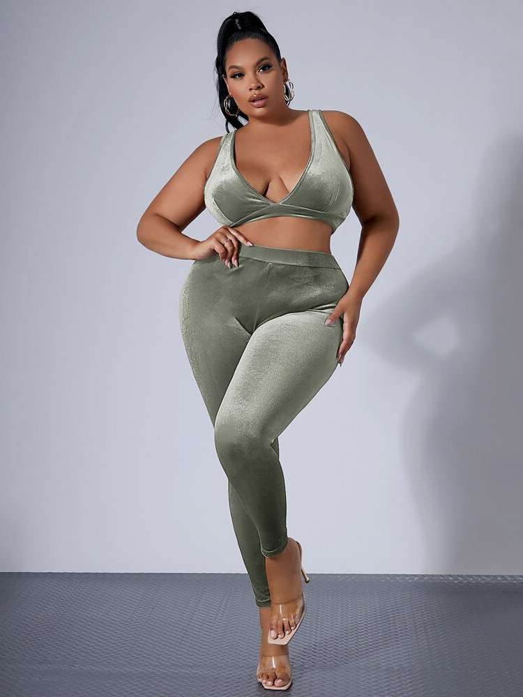  Plain Glamorous Plus Size Co-Ords 888