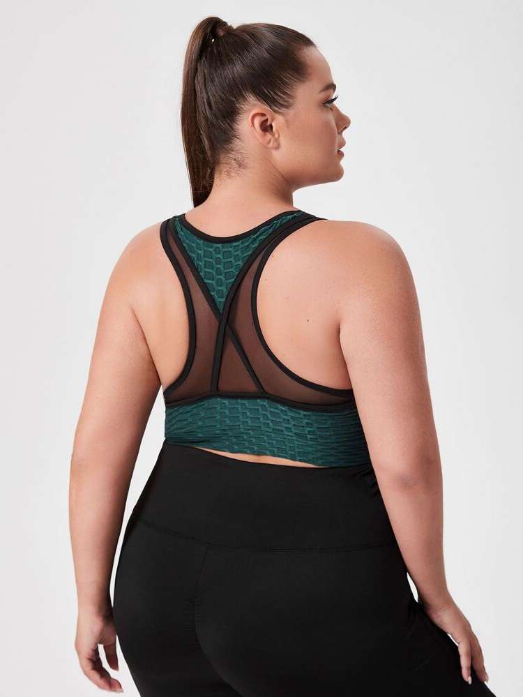   Colorblock Plus Size Sports Bras 1069