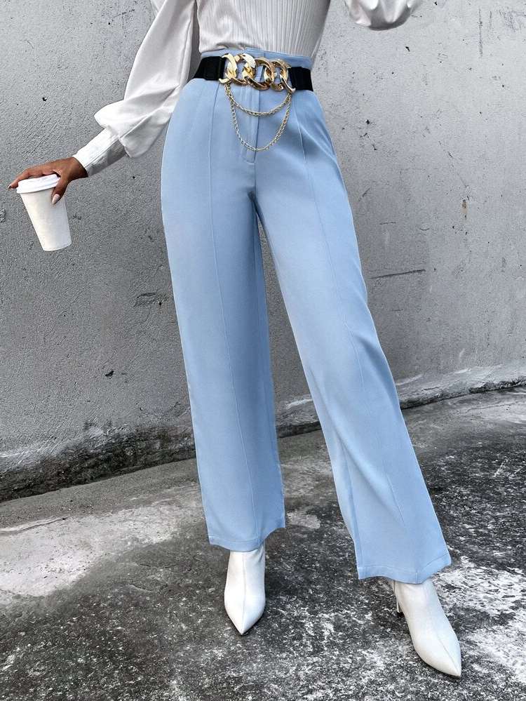  Plain Regular Fit Women Suit Pants 2244