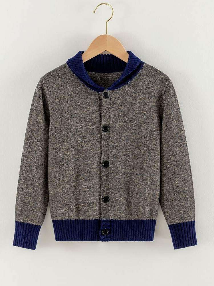 Regular Fit Regular Dark Grey Button Front Boys Clothing 9493